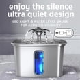 thumbnail image 5 of Veken Innovation Award Winner Stainless Steel Cat Water Fountain, 108oz/3.2L Automatic Pet Fountain Dog Water Dispenser with Replacement Filters & Silicone Mat for Cats, Dogs, Multiple Pets (Silver), 5 of 10
