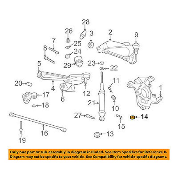 Dodge Chrysler Oem Durango Front Suspension Lower Ball Joint Castle Nut 6502858