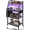 Rustic Brown, variant on 4-Tier AV Media Stand with Power Outlet & LED Lights, Game Console Shelf with Side Storage Bag, Corner Stereo Stand Rack Audio Tower for Small Video DVD Players Boxes