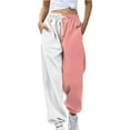 thumbnail image 2 of Baqcunre Women's Relaxed and Breathable Color Matching Pants with Side Pocket Womens Sweatpants Joggers for Women Pants for Women Womens Fashion ,Pink,Size S-Xxl, 2 of 4