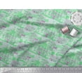 thumbnail image 3 of Soimoi Tissu Satin Modal Imprimé Vintage Humain & Tampons 1 Yard 42 Pouces de Large, 3 of 3