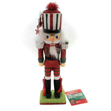 Christmas TRADITIONAL NUTCRACKER Wood Stars Tassels Ha0494 Red
