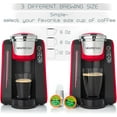 thumbnail image 3 of Mixpresso Single Cup Coffee Maker Compatible With 1.0 & 2.0 Single Cup Pods, Removable 45oz Water Tank, Quick Brewing with Auto Shut-Off, One Touch Function (Red/Black), 3 of 6