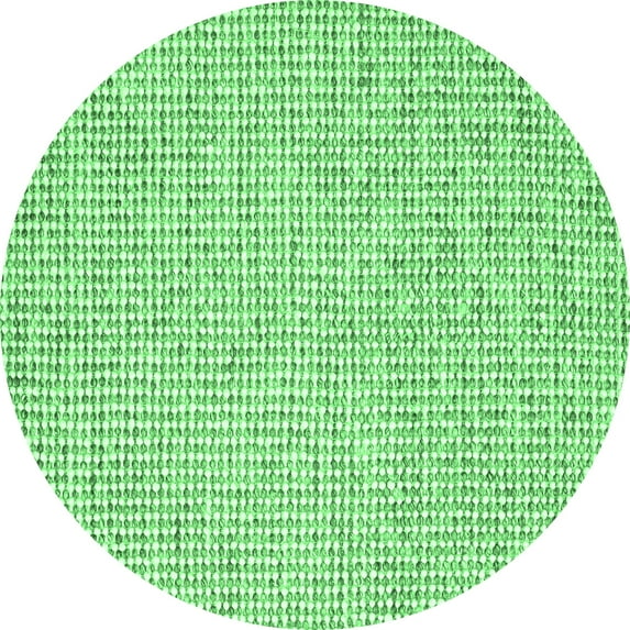 Ahgly Company Indoor Round Abstract Emerald Green Contemporary Area Rugs, 8' Round
