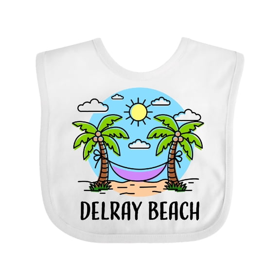Inktastic Summer Vacation in Delray Beach Boys or Girls Baby Bib