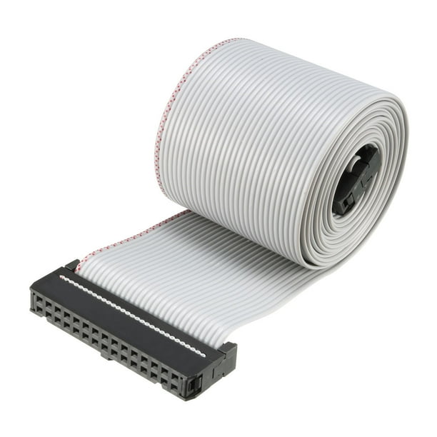 Cable Plano IDC 30 Pines Flexible Cable Puente De Cinta Gris 128cm 2.54mm Pitch,1pcs