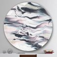 thumbnail image 2 of Designart 'Grey Marbling V ' Geometric Metal Circle Wall Art - Disc of 36, 2 of 5