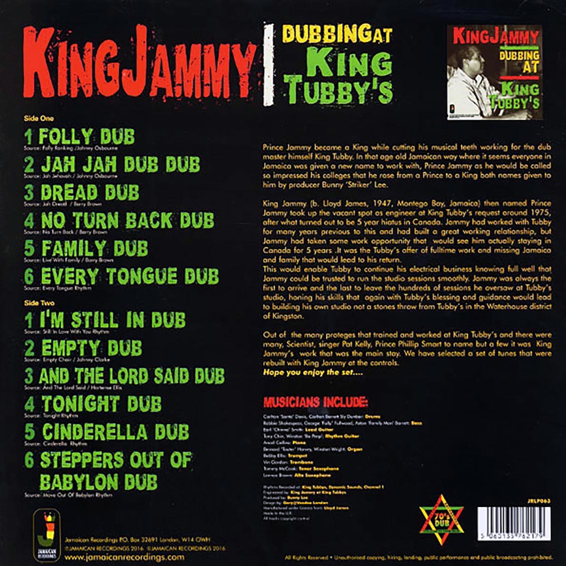 King Jammy - Dubbing At King Tubby's - Music & Performance - Vinyl