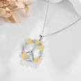 thumbnail image 3 of Peace Sign Necklace Sterling Silver Sunflower Pendant Necklace Peace Jewelry Gifts for Women, 3 of 5