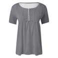 thumbnail image 4 of GJSYRH Stylish Women's Casual Wear Solid Print Design Comfort Fit Blouse with Elegant Pleated Detail and Modern Front, 4 of 4