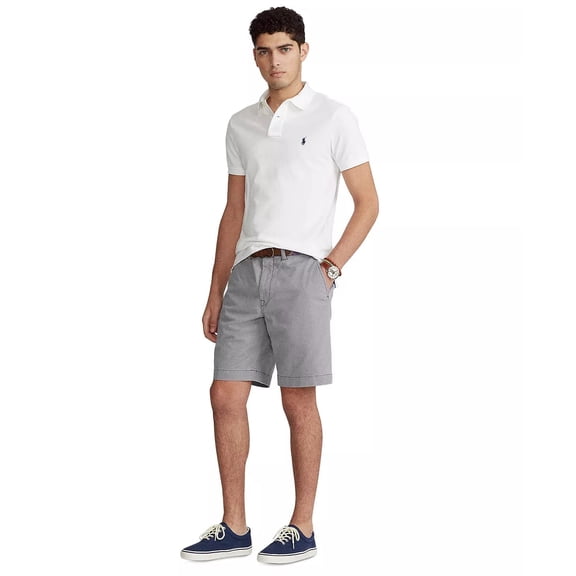 POLO RALPH LAUREN Men's Classic Fit 6" Beford Stretch Shorts (Grey, 40W x 6L)