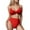 Red 15001, variant on OWMEOT Bikini Sets for Women Textured Bathing Suits High Waisted Tummy Control Swimsuits Cute Casual Summer Beach Swimwear for Vacation