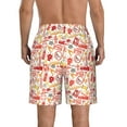 thumbnail image 3 of Kdxio Firefighter Icons Pattern Mens Casual Shorts - Drawstring Summer Beach Sports Shorts for Men, 3 of 9