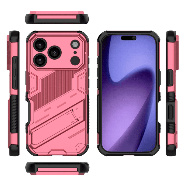 Funda GANGXUN Antigolpes para iPhone 17 Pro Max con Soporte Invisible, Antihuellas y Protección Completa