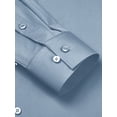 thumbnail image 5 of Youclos Men's Stretch Slim Fit Long Sleeve Shirt - Soft Long-Lasting Stretch Wear for Daily Commute and Business Casual, 5 of 6