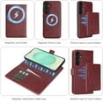 thumbnail image 5 of Dteck for Samsung Galaxy S25 Plus Case Detachable Wallet Case with Card Holder, 3 in 1 PU Leather Flip Folio with RFID Blocking Stand Shockproof Phone Cover 6.7",Red, 5 of 7