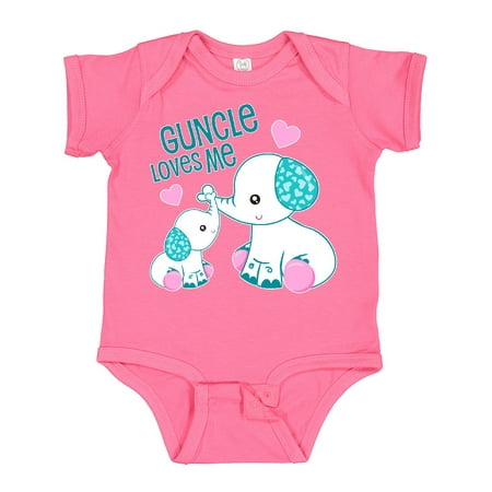 

Inktastic Guncle Loves Me-cute Elephants Gift Baby Boy or Baby Girl Bodysuit