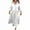 White, variant on gakvbuo Summer Linen Dress For Women Maxi Dress T-Shirt Dress Women's Casual Solid Color Long Sleeve Turndown Collar Dress