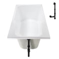thumbnail image 5 of Streamline N-4180-721-BL 60 in. x 32 in. Acrylic Soaking Drop-In Bathtub in Glossy White, With External Drain in Matte Black, 5 of 12