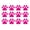 Hot Pink, variant on WIRESTER 3" x 3" Vinyl Decor Decal Sticker Removable For Notebook, Ipad, Car, Set 12pcs - Yellow