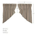 thumbnail image 2 of VHC Brands Grain Sack 4 PC Blue-Grey Curtain Set (2 Prairie Swag 36x18 and 2 Tier 36x36), 2 of 5