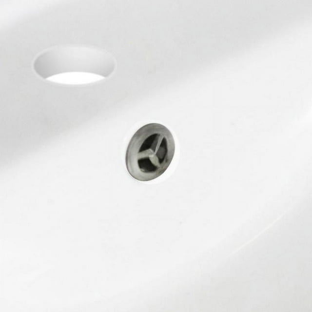 20.75-in. W Rectangle Bathroom Undermount Sink Set In Biscuit - Brushed Nickel Hardware AI-20432