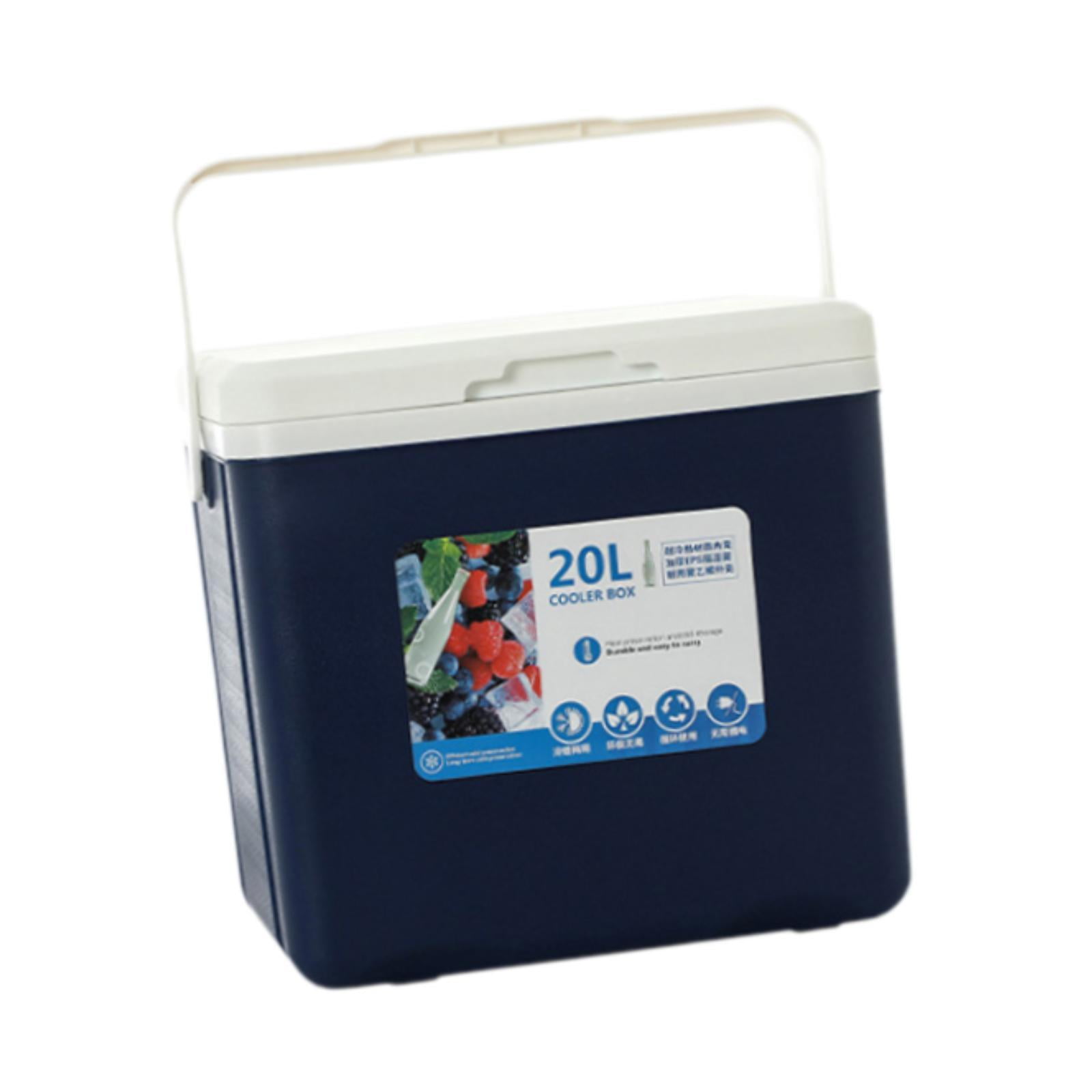 simhoa Box Ice Box Personal Portable with Handle Insulated Box Ice Chest Small for Beach Party Outdoor Barbecue Fresh Keeping Blue