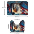 thumbnail image 3 of Xecao Surreal Bald Eagle Gentleman 2-Piece Vintage Seamless Anti-Skid Mat Set, featuring a stylish pattern for a safe and elegant toilet rug experience, 3 of 6