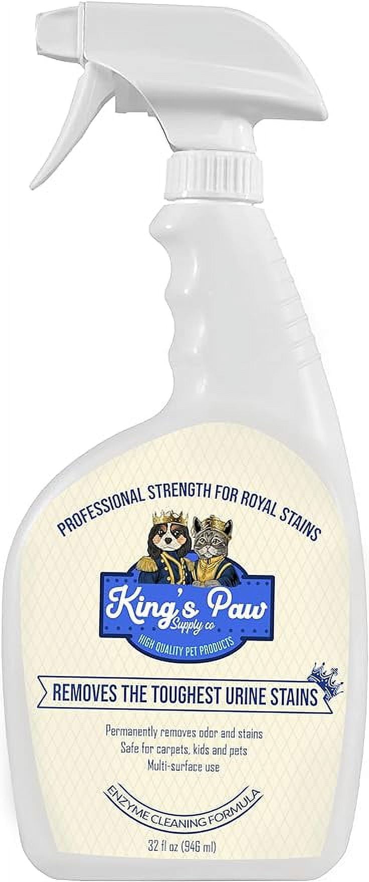 King's Paw - Stain and Odor Remover - Enzyme Cleaner - Stain and Odor Removal for Home - Carpet Stain Remover for Dog and Cat Pee - Completely Removes Urine with Enzymes