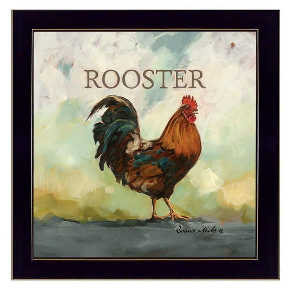 Raleigh the Rooster by Bonnie Mohr Printed Wall Art Wood Multi-Color