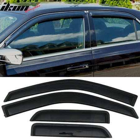 Compatible With 09-18 Dodge Ram 1500 Quad Cab Acrylic Window Visors 4pc 