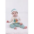 thumbnail image 2 of Disney Winnie the Pooh Christmas Bodysuit, Pants and Velour Hat 3 Piece Outfit Set Newborn to Infant, 2 of 5