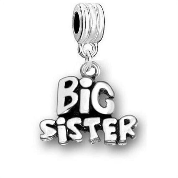 Sexy Sparkles Big Sister Dangle Charm Bead - Siblings Gift Charm Bead