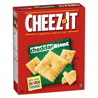 Cheez-It* Baked Snack Crackers White Cheddar 200 g, Crisp, flavourful and packaged for freshness, each bite-size square of Cheez-It* crackers contains 100% deliciousness.