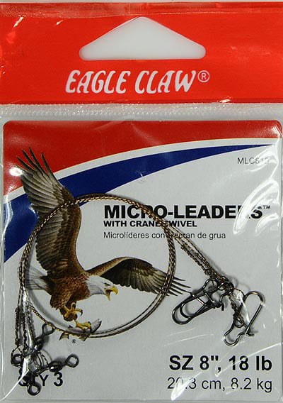 Eagle Claw 8lb Micro Leader with Crane Swivel