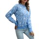 thumbnail image 5 of VISgogo, suéter de punto esponjoso para mujer, primavera, informal, estampado de estrellas, suelto, manga larga, cuello redondo, pulóver, Tops, ropa de calle VISgogo moda, 5 of 7