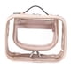 thumbnail image 1 of Bolsa de maquillaje transparente, bolsa de maquillaje, organizador portátil de PVC con bolsillos transparentes Rosa, 1 of 8