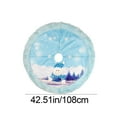 thumbnail image 3 of Light Blue Christmas Tree Skirt, Luxury Faux Fur with Snowflakes for Blue Christmas Ornaments Winter Wonderland Decorations 43IN B, 3 of 7