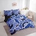 thumbnail image 2 of Castle Fairy Camo Camper Pattern Twin Bedding Sets 7-Piece for Boys, Camouflage Print Bedding Comforter Set for Bedroom, Blue Navy,Black Reversible, 2 of 7