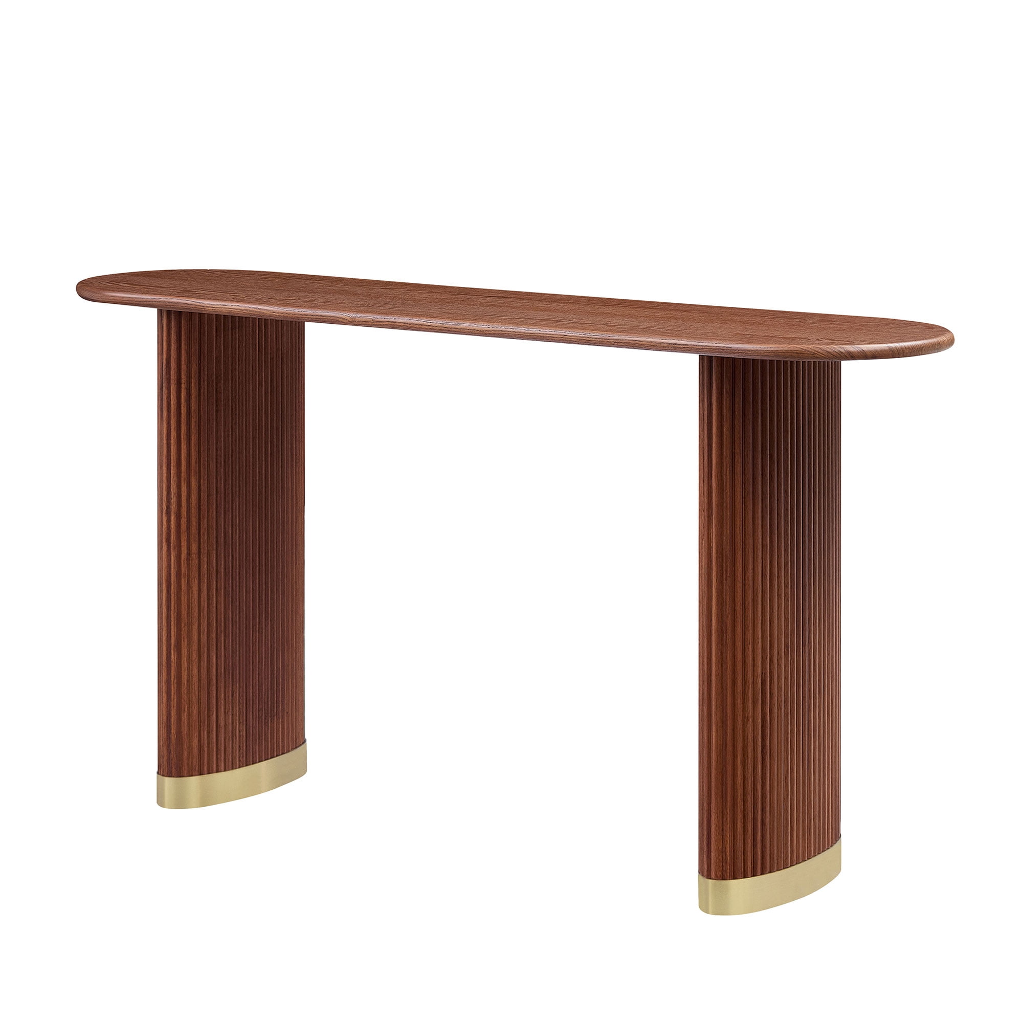 Modern Narrow Entryway Table 59.1 Inch with Unique Stainless Steel Legs