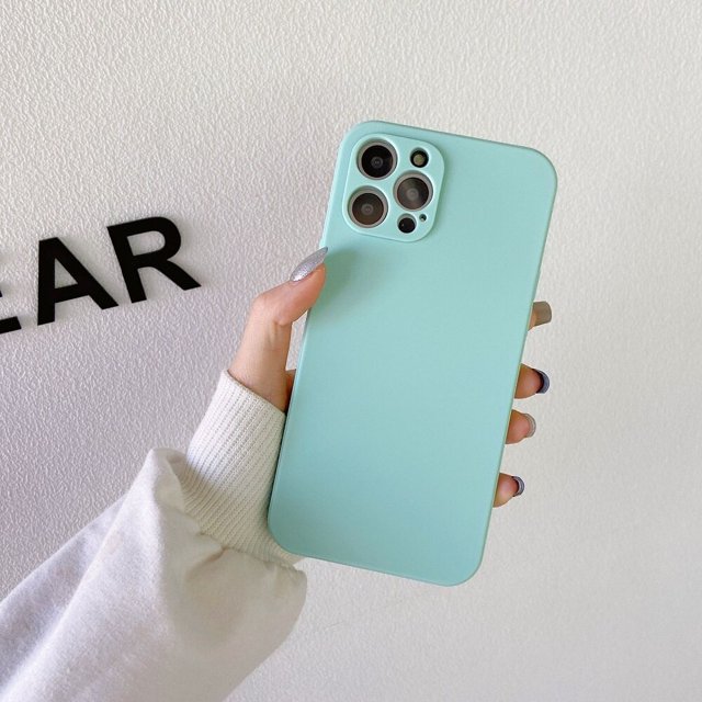 Funda de silicona suave a prueba de golpes para iPhone, carcasa trasera de Color sólido para iPhone 14, 13, 11, 12 Pro Max, XS, X, XR, Mini, 7, 8 Plus, SE 2022