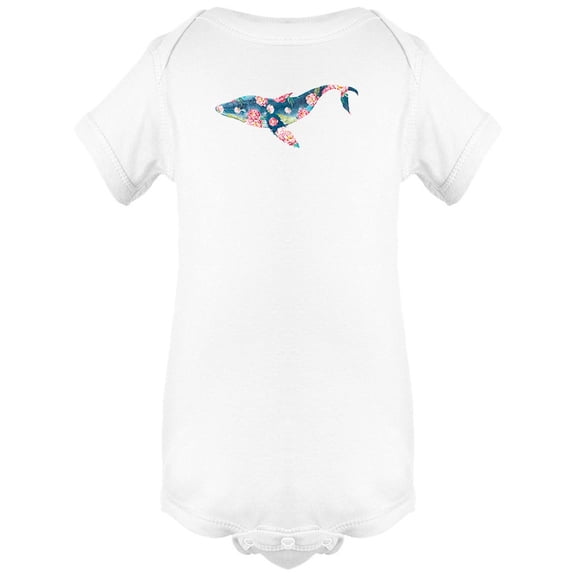 Adorable Floral Whale Doodle Bodysuit Infant -Image by Shutterstock, Newborn