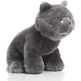 thumbnail image 1 of TAMMYFLYFLY Juguete de peluche de pelo corto británico realista, modelo de gato británico de pelo corto, 32 cm, 1 of 1