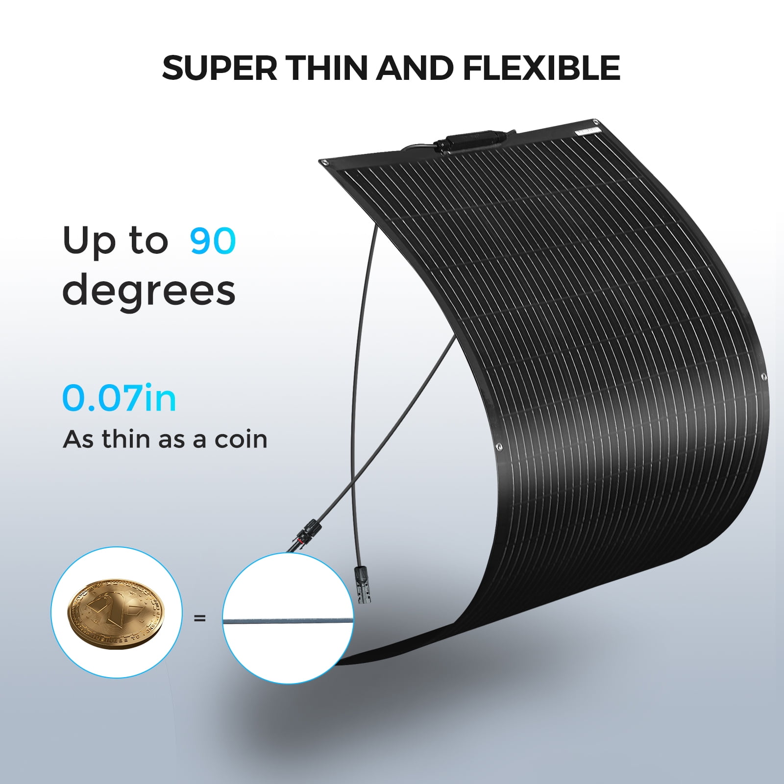120W Flexible Solar Panel 120 Watt Monocrystalline Solar PV Off-Grid System for RV Boat Outdoor Camping