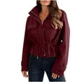 thumbnail image 2 of Wowcloth Women's Casual Long Sleeve Jacket, No Hood Cotton Coat, Lightweight Outerwear for Daily Wear, 2 of 7
