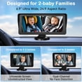thumbnail image 2 of Cámara doble AMTIFO para coche de bebé para 2 niños con pantalla HD de 6.9 pulgadas, 2 of 9