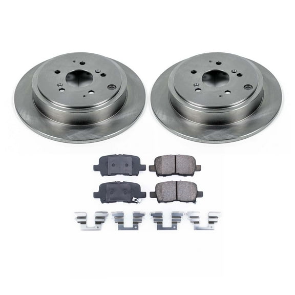 Ultimate Brakes Rear Ceramic Brake Pad and Rotor Kit with Hardware WM80797 for Acura; Honda