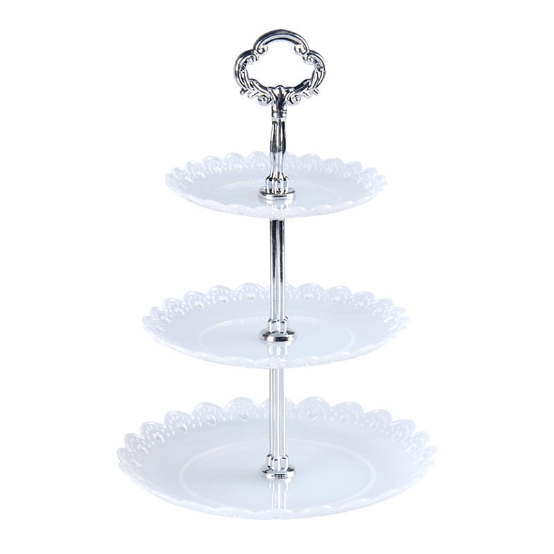 Costyle 8.9" x 8.9" Plastic 3Tier Cupcake Stand , White