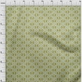 thumbnail image 4 of oneOone Cotton Jersey Lime Green Fabric Asian Block Print Geometric Diy Clothing Quilting Fabric Print Fabric By Yard 58 Inch Wide, 4 of 4