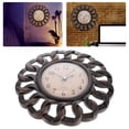 thumbnail image 4 of Shisuyan Retro Clock European Style Coffee Plastic 1Pack 9.8x9.8x0.8in, 4 of 9